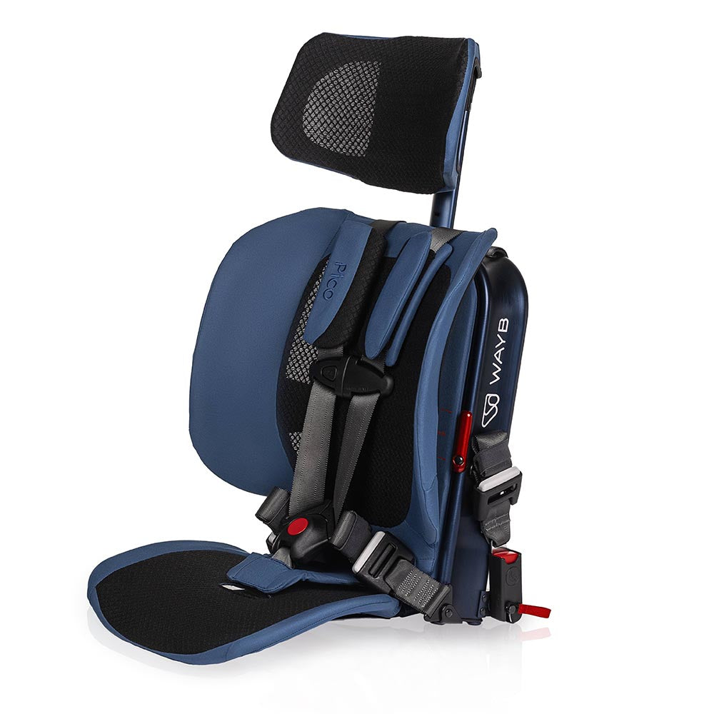 WAYB Pico Car Seat in color Midnight Sky, left angle