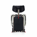 Black and white carseat on a white background